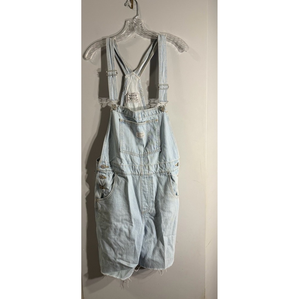 Levi's Light Wash Denim Overalls Shorts